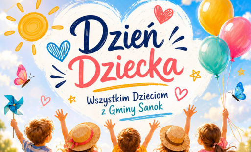 Zdjęcie przedstawia dzieci i życzenia z okazji dnia dziecka