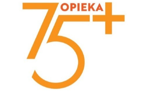 Zdjęcie przedstawia logo programu opieka 75+