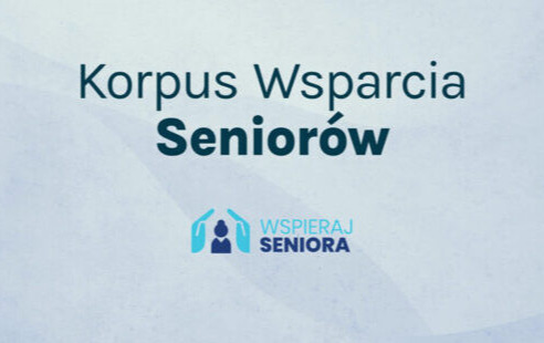 Zdjęcie przedstawia logo programu korpus wsparcia seniorów